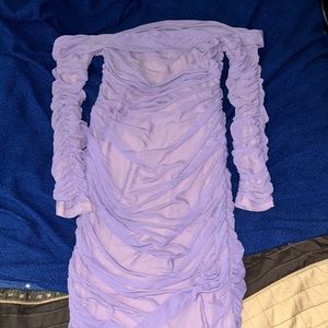 Lavender Mesh Bodycon Dress